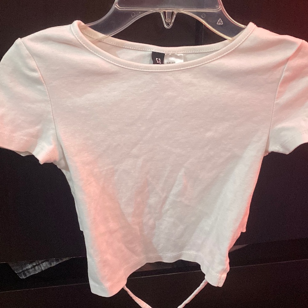 *Ships Today* White Crop Top with lace XXS